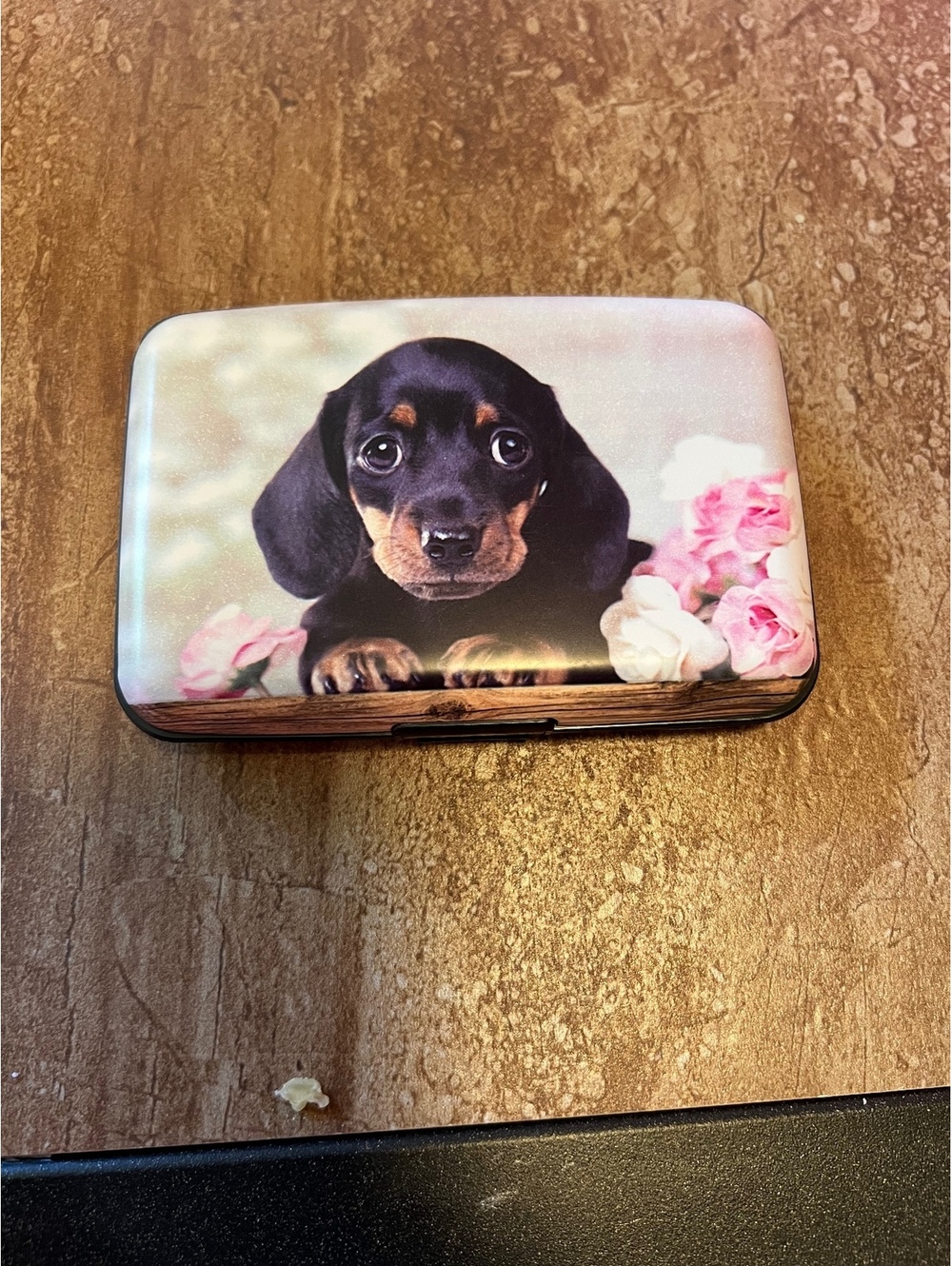 Armored Wallet with Dachshund Puppy Print